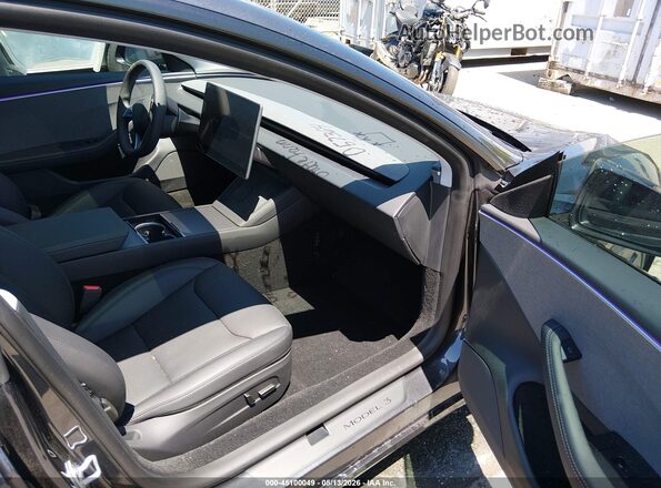 5YJ3E1EAXSF057364 2025 TESLA MODEL 3 Black Vista interior delantera
