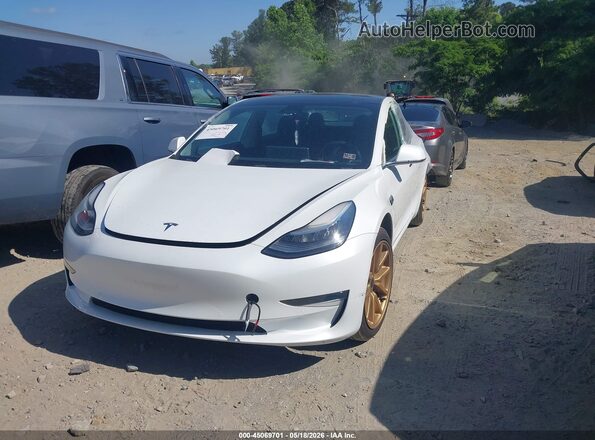 5YJ3E1EB0KF408419 2019 TESLA MODEL 3 White წინა მარცხენა ხედი სამი მეოთხედიდან