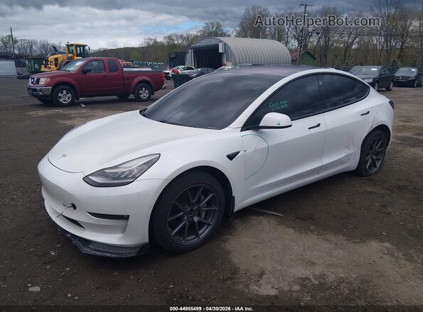 5YJ3E1EB0MF855996 2021 TESLA MODEL 3 Белый Передняя левая четверть