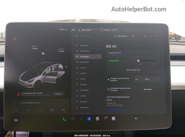 5YJ3E1EB0MF855996 2021 TESLA MODEL 3 Белый 