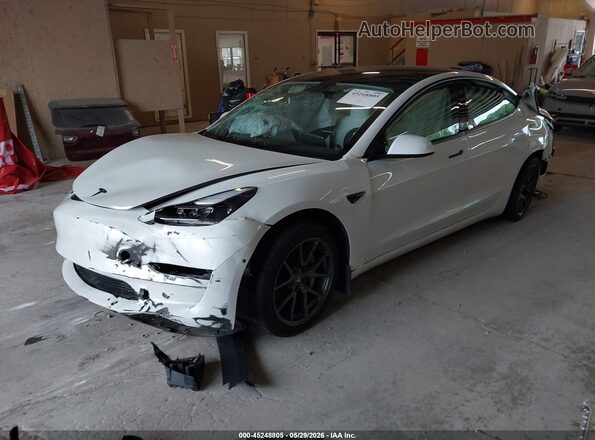 5YJ3E1EB0MF975894 2021 TESLA MODEL 3 Белый Передняя левая четверть