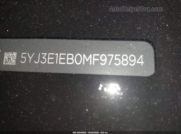 5YJ3E1EB0MF975894 2021 TESLA MODEL 3 Белый Вид подкапотного пространства