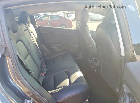 5YJ3E1EB0NF175520 2022 TESLA MODEL Charcoal უკანა სავარძლების ხედი