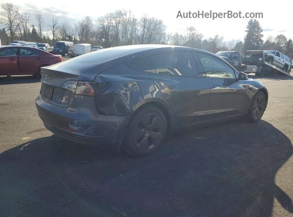 5YJ3E1EB0NF175520 2022 TESLA MODEL Charcoal უკანა მარჯვენა