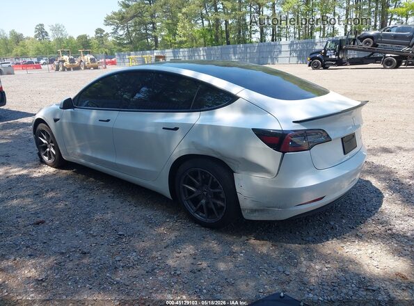 5YJ3E1EB0NF245517 2022 TESLA MODEL 3 White უკანა მარცხენა
