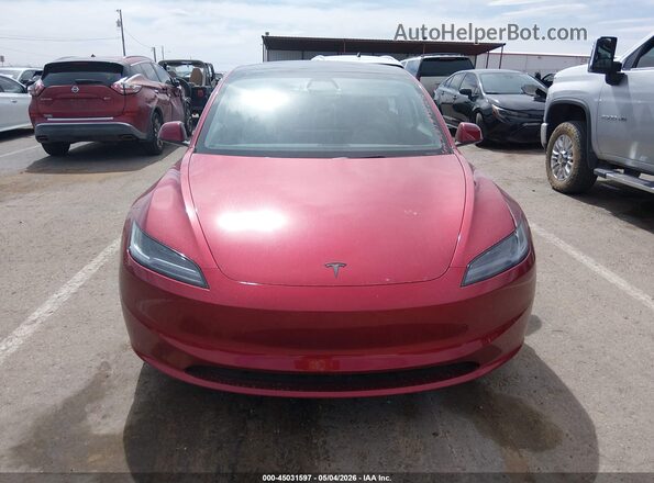 5YJ3E1EB0TF130414 2026 TESLA MODEL 3 Maroon Սալոնի հետևի տեսք