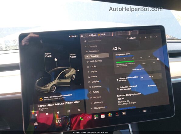 5YJ3E1EB1JF091085 2018 TESLA MODEL 3 Серый 