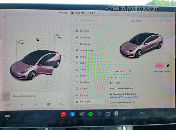 5YJ3E1EB1JF116549 2018 TESLA MODEL Pink 