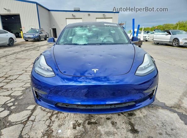 5YJ3E1EB1KF437119 2019 TESLA MODEL Blue Դիմացի տեսք