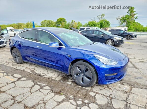 5YJ3E1EB1KF437119 2019 TESLA MODEL Blue Առջևի աջ