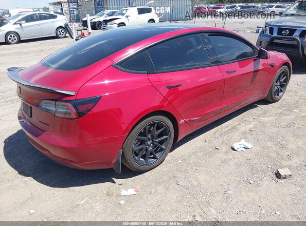 5YJ3E1EB1MF990050 2021 TESLA MODEL 3 Red Հետևի աջ