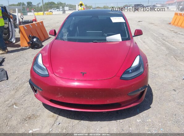 5YJ3E1EB1MF990050 2021 TESLA MODEL 3 Red Սալոնի հետևի տեսք