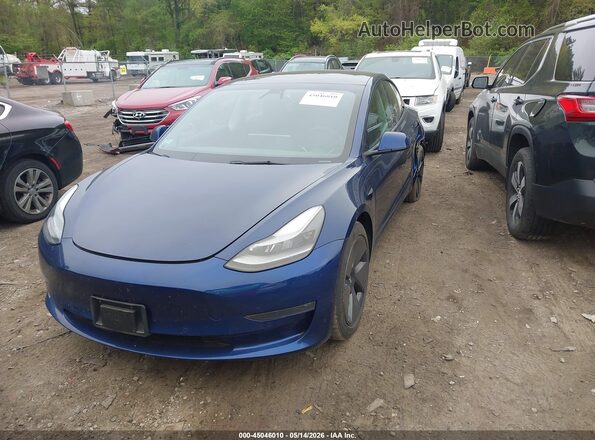 5YJ3E1EB1NF106772 2022 TESLA MODEL 3 Синий Передняя левая четверть