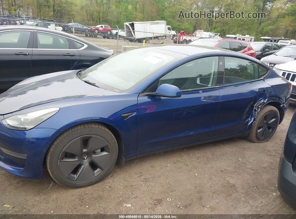 5YJ3E1EB1NF106772 2022 TESLA MODEL 3 Синий Панорамный вид салона 360°