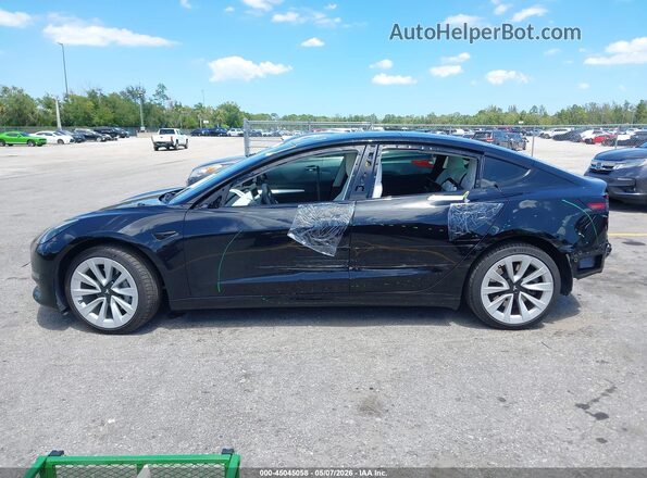 5YJ3E1EB1NF154188 2022 TESLA MODEL 3 Black Вид задньої частини салону