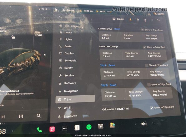 5YJ3E1EB1RF817247 2024 TESLA MODEL 3 Серый Вид задних сидений