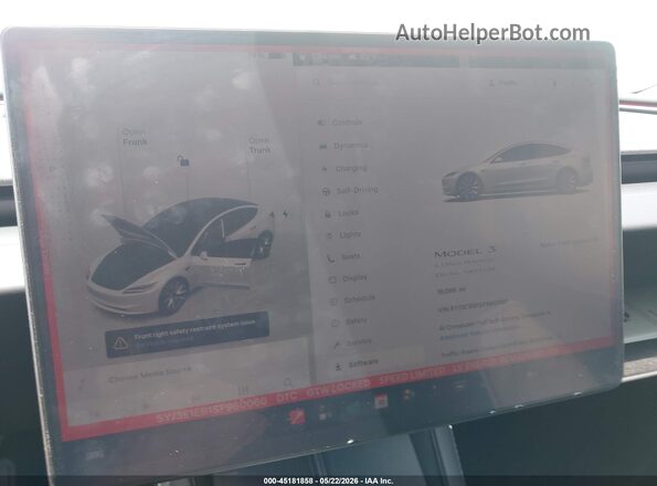 5YJ3E1EB1SF960060 2025 TESLA MODEL 3 White 
