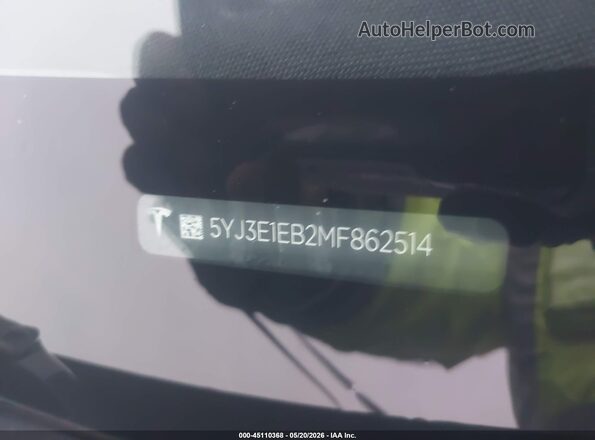 5YJ3E1EB2MF862514 2021 TESLA MODEL 3 Gray Widok komory silnika