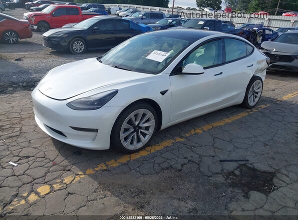 5YJ3E1EB2MF903417 2021 TESLA MODEL 3 White წინა მარცხენა ხედი სამი მეოთხედიდან