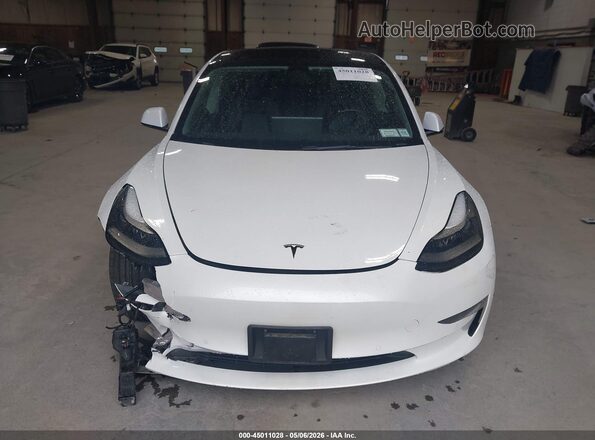 5YJ3E1EB2NF106571 2022 TESLA MODEL 3 White Instrument cluster view