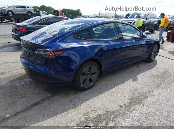 5YJ3E1EB2NF208047 2022 TESLA MODEL 3 Blue Հետևի աջ