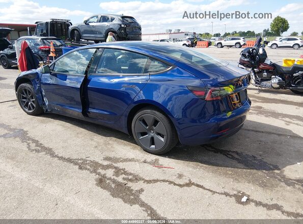 5YJ3E1EB2NF208047 2022 TESLA MODEL 3 Blue Հետևի ձախ