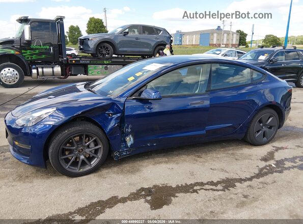 5YJ3E1EB2NF208047 2022 TESLA MODEL 3 Blue Դիմացի տեսք