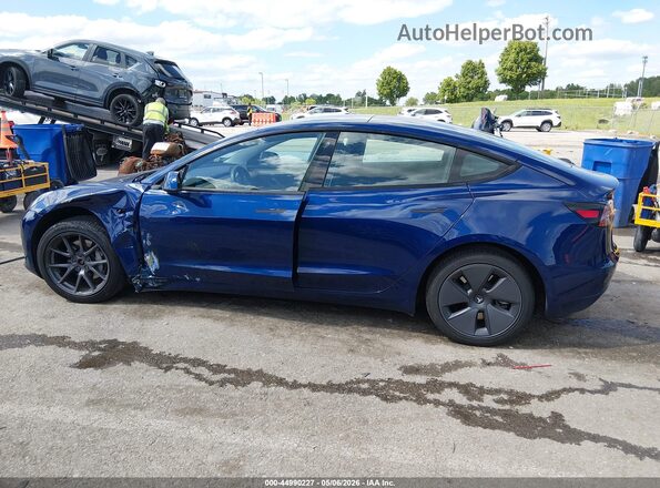 5YJ3E1EB2NF208047 2022 TESLA MODEL 3 Blue Սալոնի 360 աստիճան տեսք