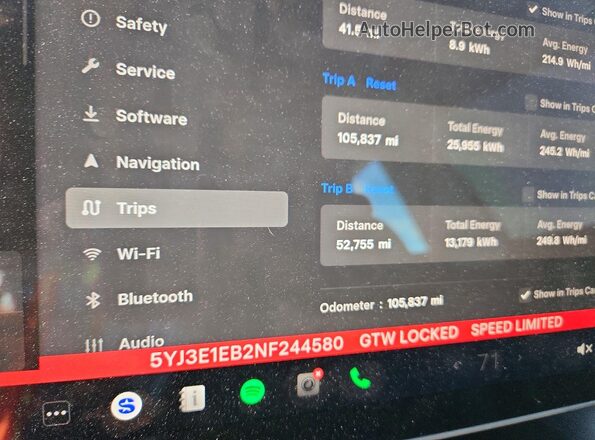 5YJ3E1EB2NF244580 2022 TESLA MODEL White Вид щитка приладів