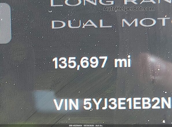 5YJ3E1EB2NF288319 2022 TESLA MODEL 3 Красный Панорамный вид салона 360°