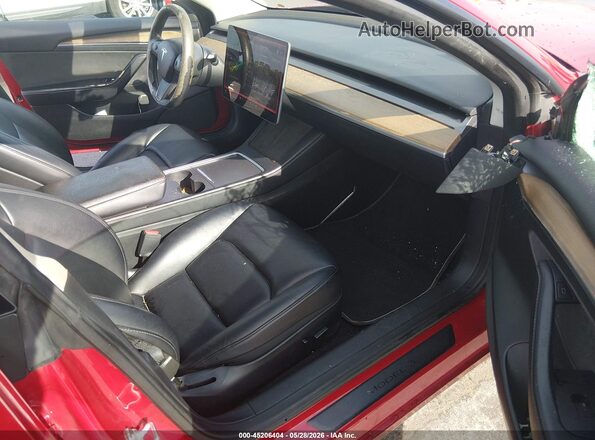 5YJ3E1EB2NF288319 2022 TESLA MODEL 3 Красный Вид салона спереди