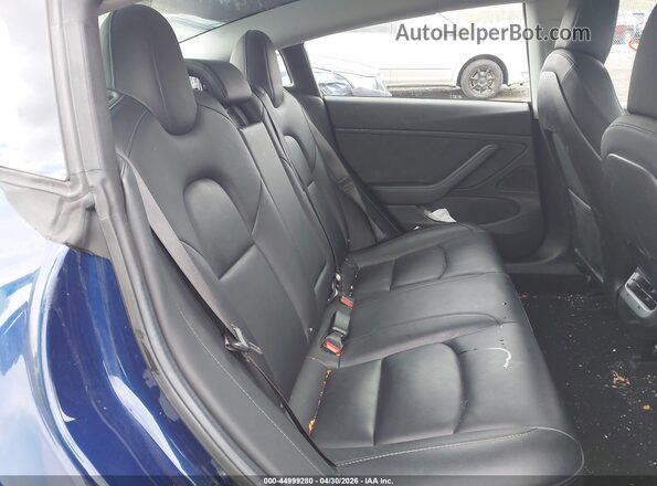 5YJ3E1EB3JF105083 2018 TESLA MODEL 3 Blue Вид наклейки з VIN-кодом