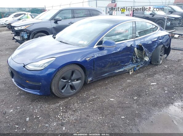 5YJ3E1EB3JF105083 2018 TESLA MODEL 3 Blue Передня ліва чверть