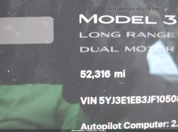 5YJ3E1EB3JF105083 2018 TESLA MODEL 3 Blue 
