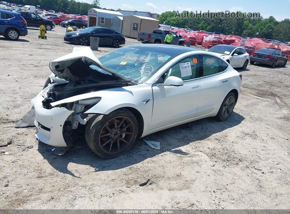 5YJ3E1EB3KF494714 2019 TESLA MODEL 3 White Առջևի ձախ երեք քառորդ տեսարան