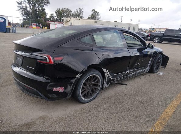 5YJ3E1EB3RF734533 2024 TESLA MODEL 3 Черный Задняя правая четверть