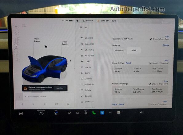 5YJ3E1EB3SF937203 2025 TESLA MODEL Blue 