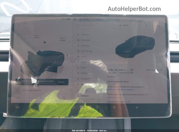 5YJ3E1EB3TF118094 2026 TESLA MODEL 3 Black Rear seats view
