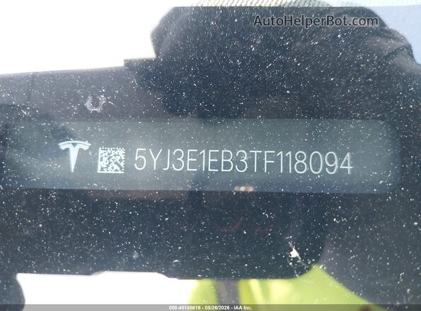5YJ3E1EB3TF118094 2026 TESLA MODEL 3 Black 