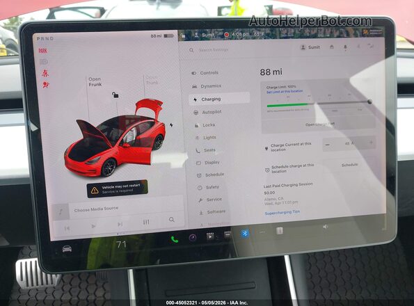 5YJ3E1EB4JF096345 2018 TESLA MODEL 3 Red 