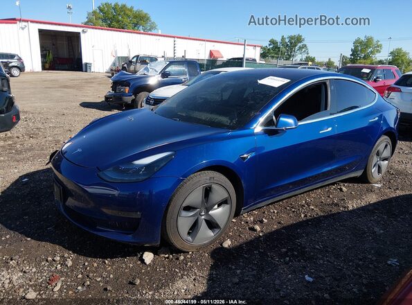 5YJ3E1EB4JF130879 2018 TESLA MODEL 3 Синий Передняя левая четверть