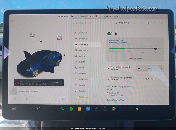 5YJ3E1EB4MF087794 2021 TESLA MODEL 3 Синий 