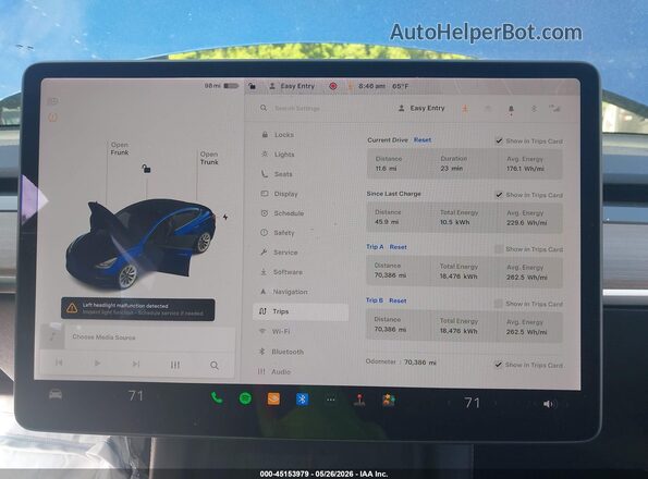 5YJ3E1EB4MF087794 2021 TESLA MODEL 3 Синий Вид задних сидений