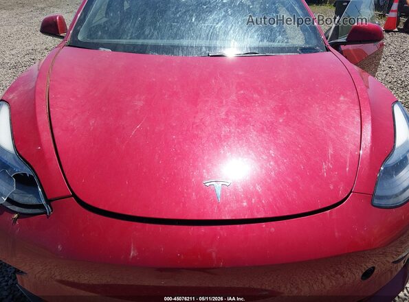 5YJ3E1EB4MF875443 2021 TESLA MODEL 3 Red Հետևի տեսք