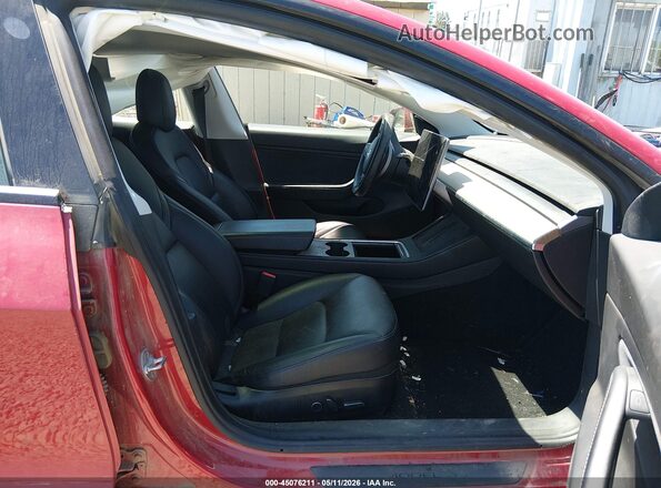 5YJ3E1EB4MF875443 2021 TESLA MODEL 3 Red Սալոնի դիմացի տեսք