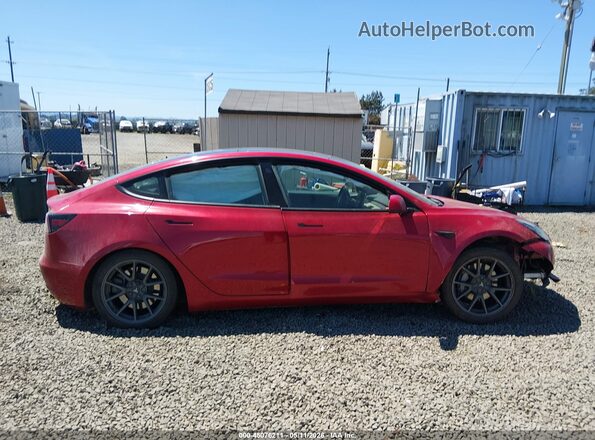 5YJ3E1EB4MF875443 2021 TESLA MODEL 3 Red Սալոնի հետևի տեսք
