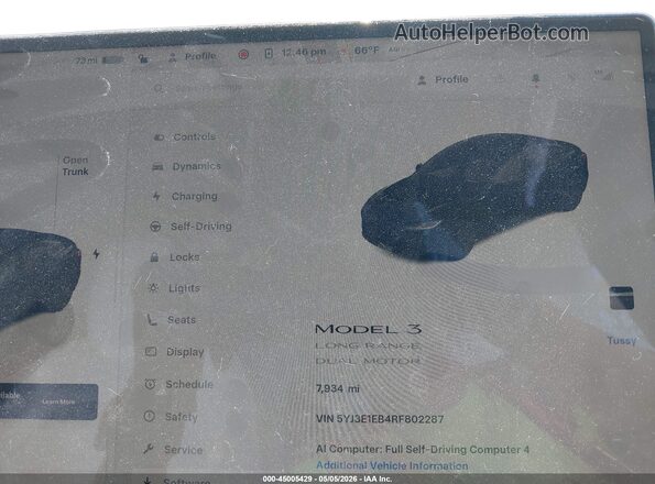 5YJ3E1EB4RF802287 2024 TESLA MODEL 3 Black 