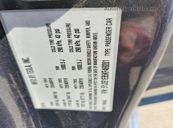 5YJ3E1EB5KF469281 2019 TESLA MODEL Charcoal 