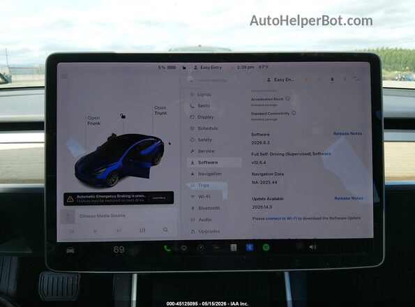 5YJ3E1EB5KF510976 2019 TESLA MODEL 3 White 