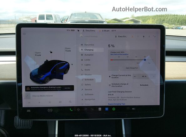 5YJ3E1EB5KF510976 2019 TESLA MODEL 3 White 